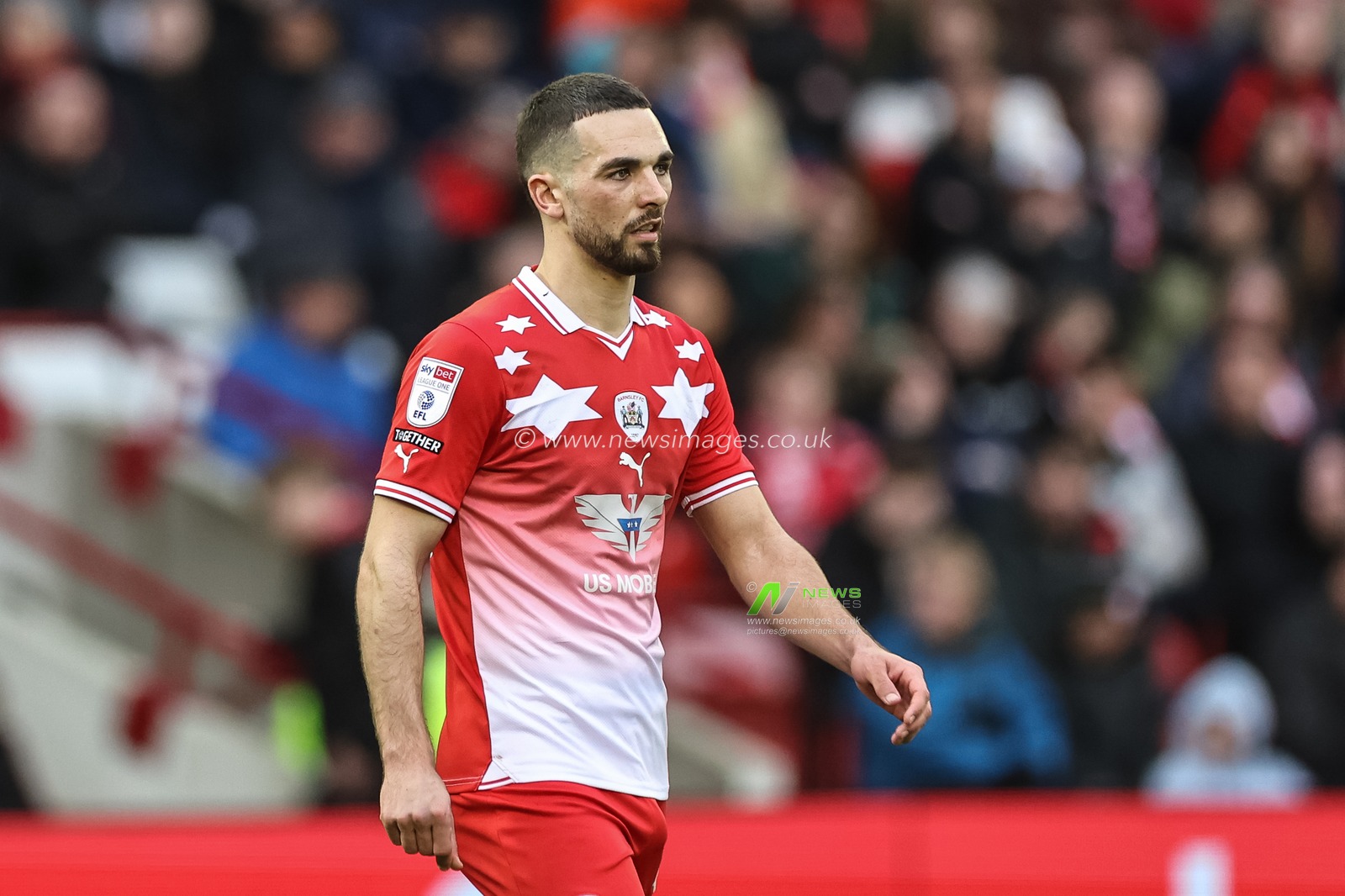 Adam Phillips of Barnsley during the Sky Bet League 1 match Barnsley vs Cheltenham Town at Oakwell, Barnsley, United Kingdom, 16th March 2024

(Photo by Mark Cosgrove/News Images)