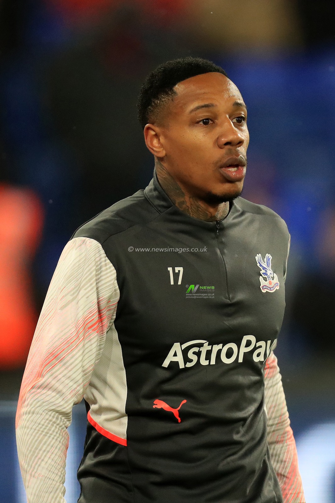 Nathaniel Clyne #17 of Crystal Palace warming up prior to kick off.