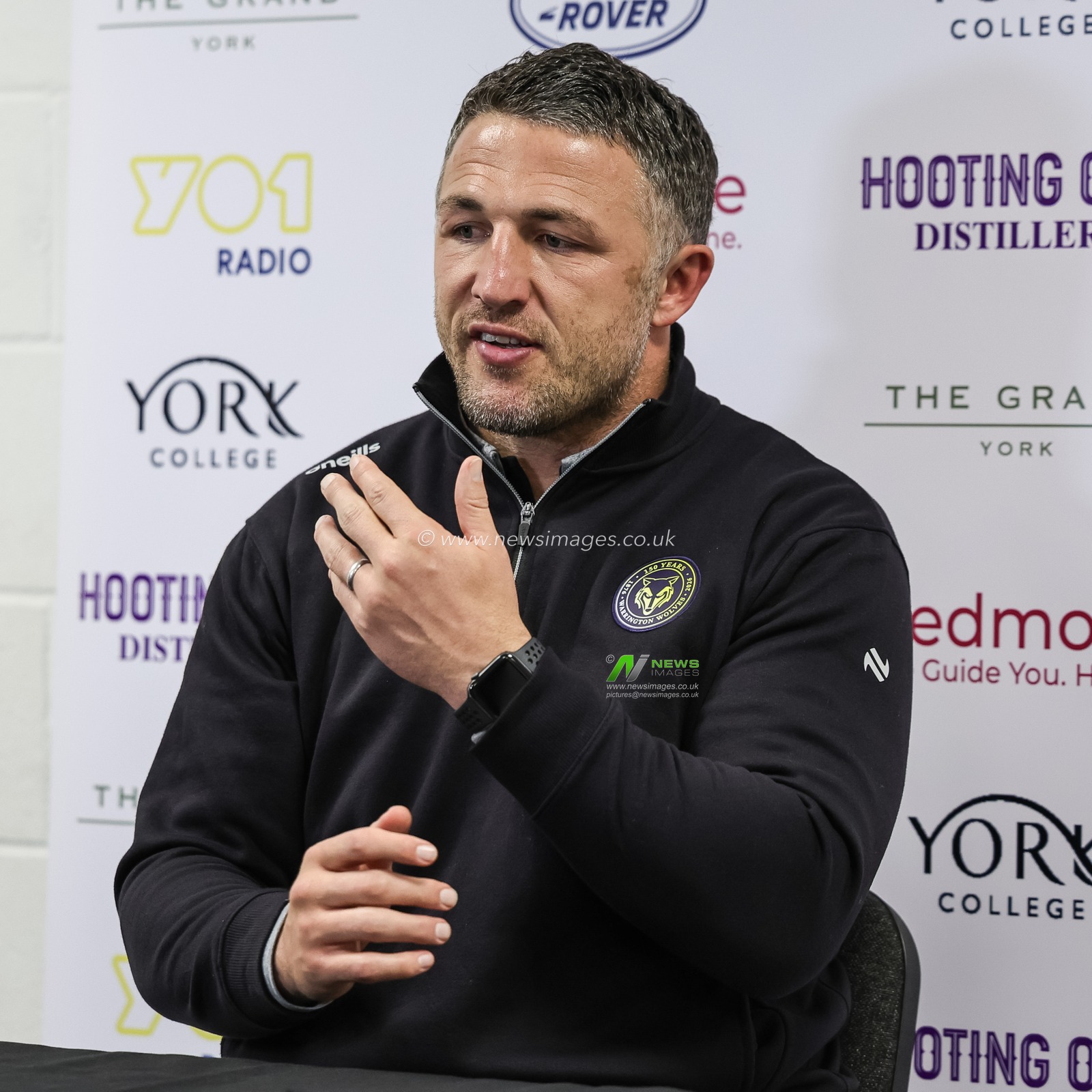 Sam Burgess head coach of Warrington Wolves speaks in the post match press conference during the Betfred Super League Round 4 match York Knights vs Warrington Wolves at LNER Community Stadium, York, United Kingdom on 06 March 2026

(Photo by Mark Cosgrove/News Images)