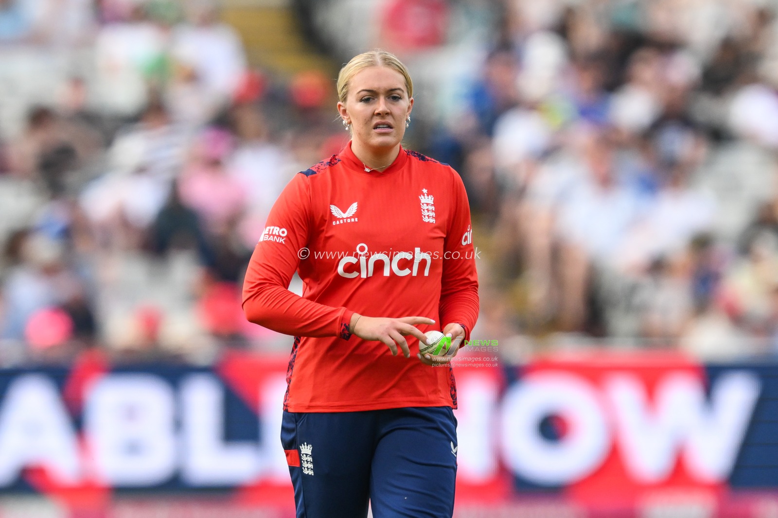 Sarah Glenn of England prepares to bowl during the First T20 International match England women vs Pakistan women at Edgbaston, Birmingham, United Kingdom, 11th May 2024

(Photo by Craig Thomas/News Images)