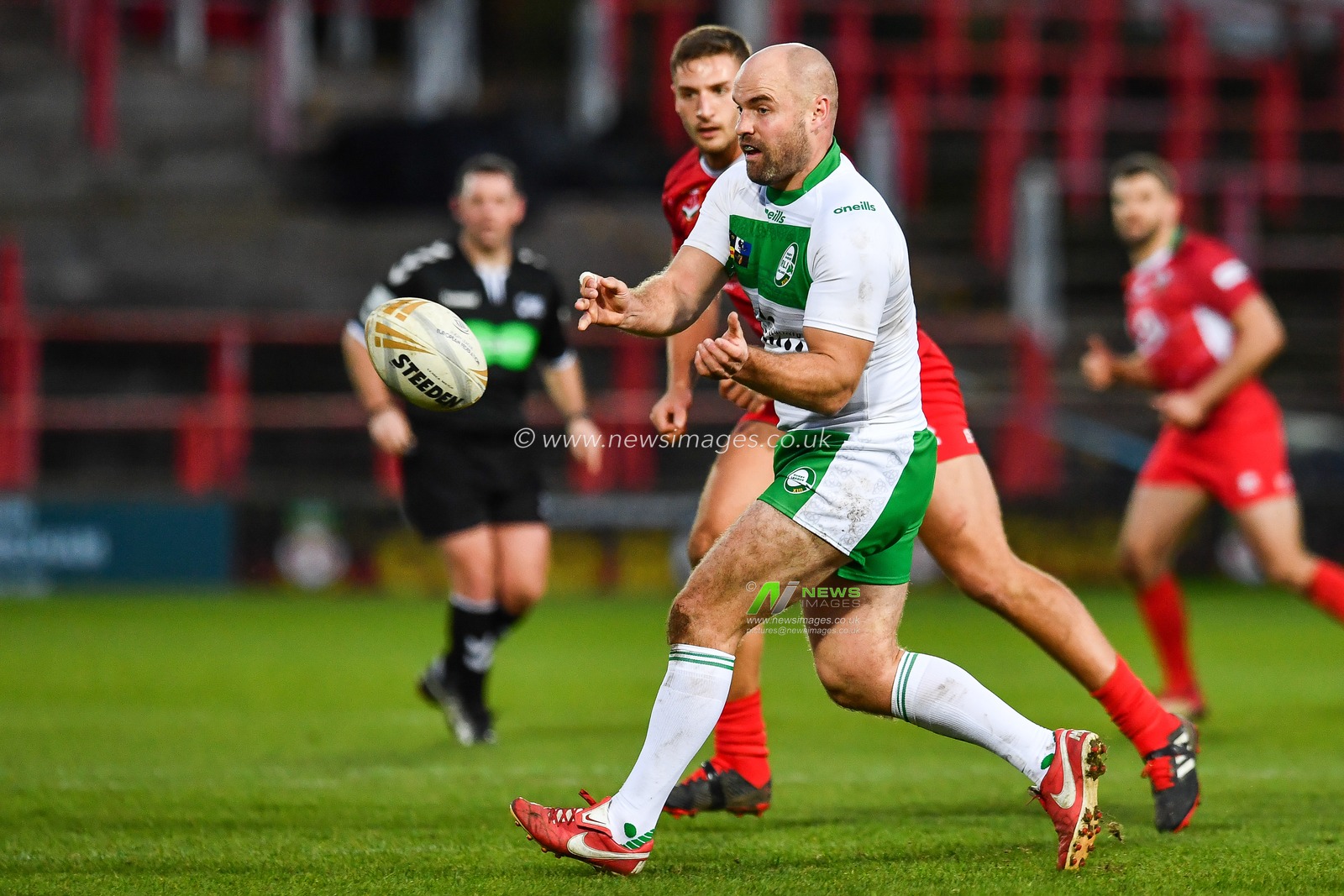 11th November 2018 , Racecourse Ground,  Wrexham, Wales ;  Rugby League World Cup Qualifier,Wales v Ireland ; Liam Finn of Ireland in action


Credit:   Craig Thomas/News Images