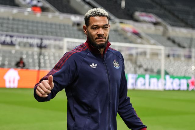 Joelinton of Newcastle Untied arrives during the UEFA Champions League Knockout Round Play-offs Newcastle Untied vs Qarabag at St. James's Park, Newcastle, United Kingdom on 24 February 2026

(Photo by Mark Cosgrove/News Images)