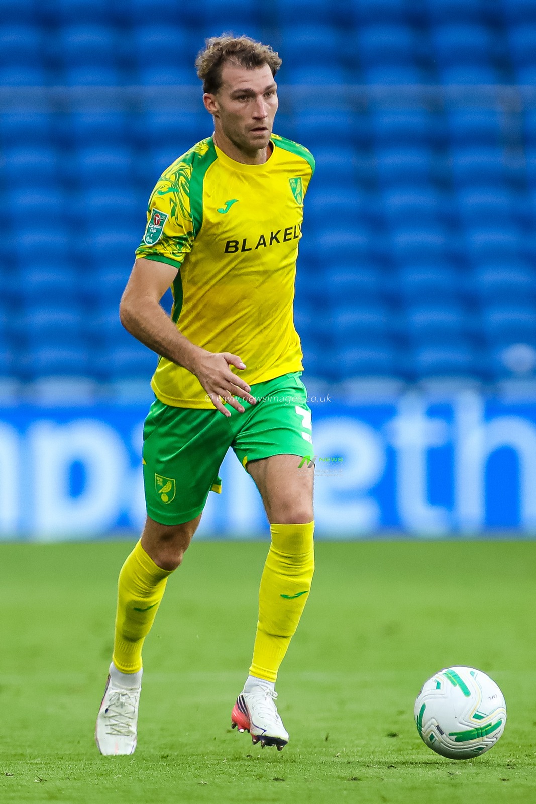 Jack Stacey of Norwich City during the Carabao Cup round 2 match Cardiff City vs Norwich City at Cardiff City Stadium, Cardiff, United Kingdom on 25 August 2026

(Photo by Andrew Lewis/News Images)
