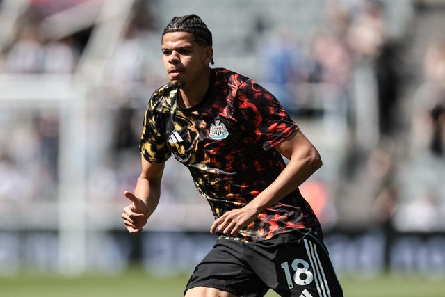 William Osula of Newcastle United in the pregame warmup session during the Premier League match Newcastle Untied vs Brighton & Hove Albion at St. James's Park, Newcastle, United Kingdom on 02 May 2026

(Photo by Mark Cosgrove/News Images)