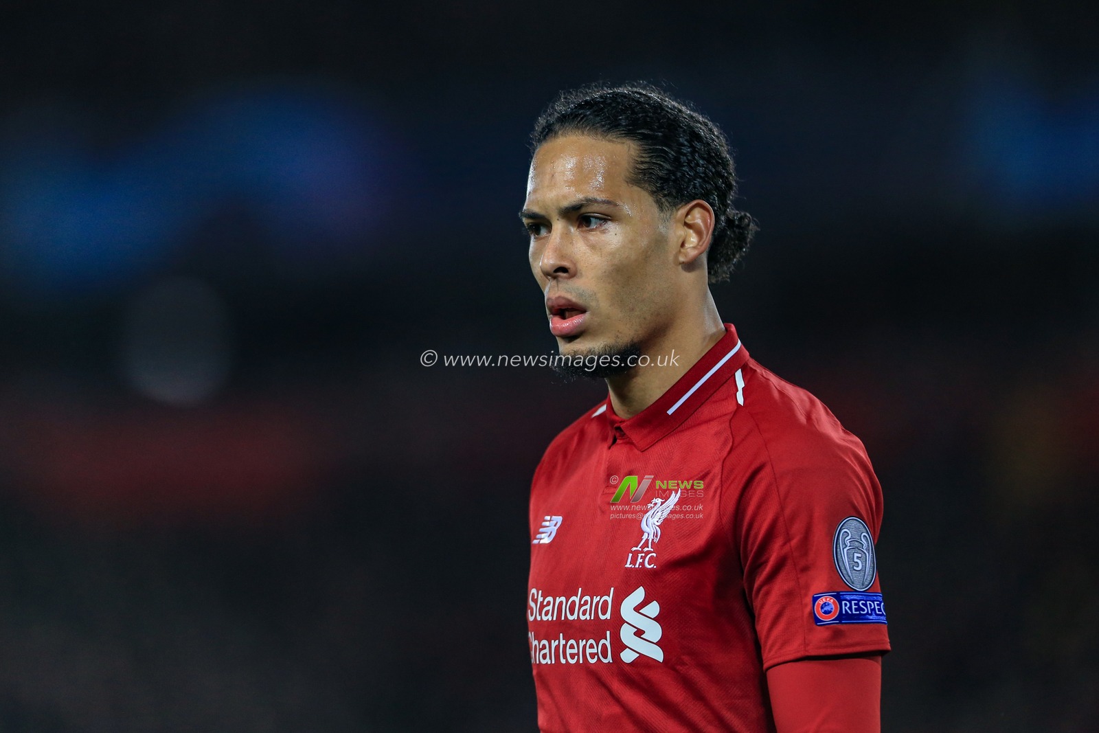 11th December 2018, Anfield, Liverpool, England; UEFA Champions League, Liverpool v Napoli ; Virgil van Dijk (04) of Liverpool 


  Credit: Mark Cosgrove/News Images