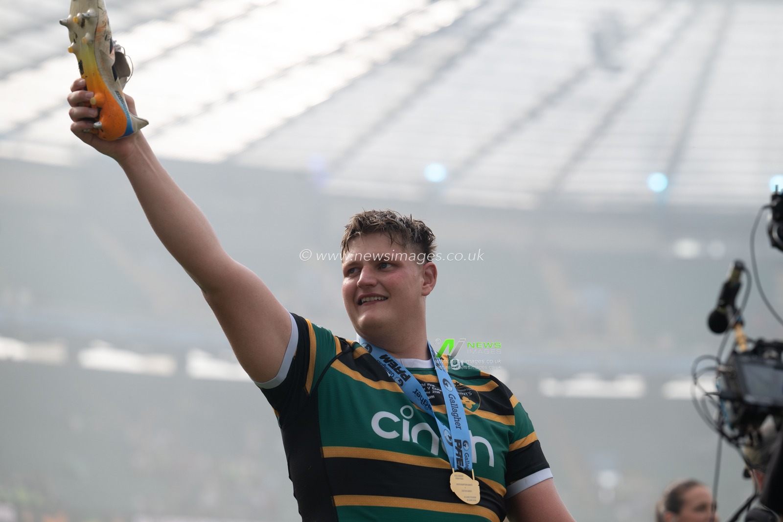 Ed Prowse of Northampton Saints during the Gallagher PREM Final match Northampton Saints vs Exeter Chiefs at Allianz Stadium, Twickenham, United Kingdom on 20 June 2026.

(Photo by Alex Williamson/News Images)