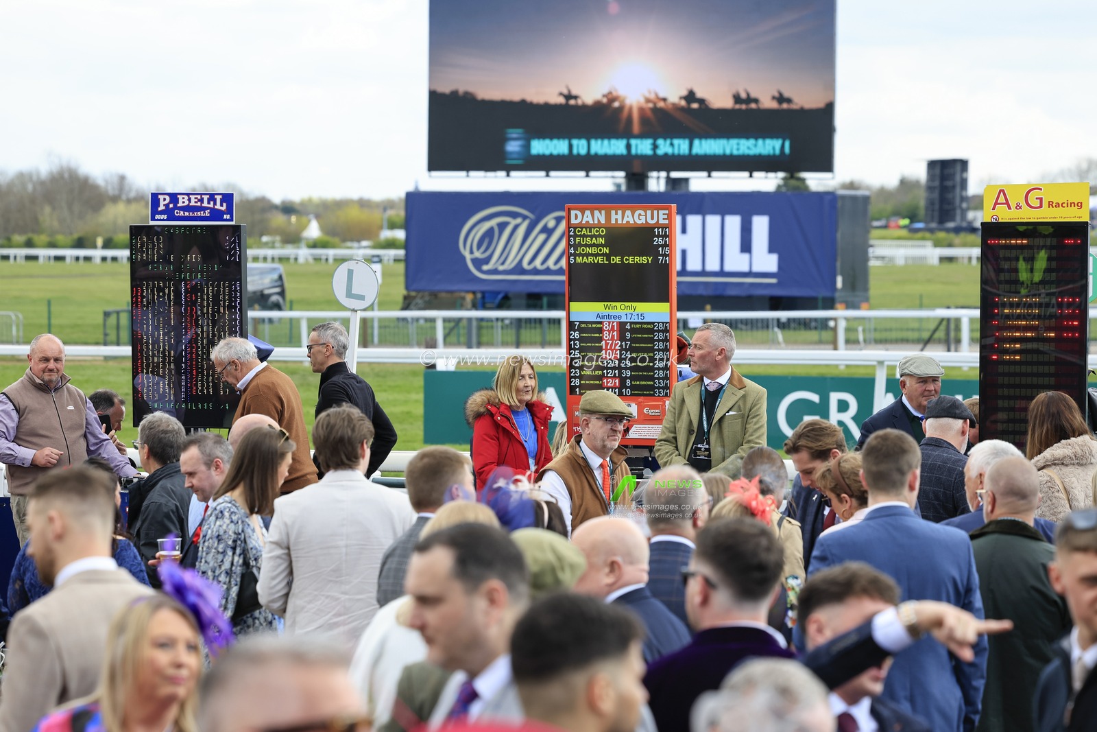 Bookmakers await the first race at The Randox Grand National festival 2023 Grand National Day at Aintree Racecourse, Liverpool, United Kingdom, 15th April 2023

(Photo by Conor Molloy/News Images)