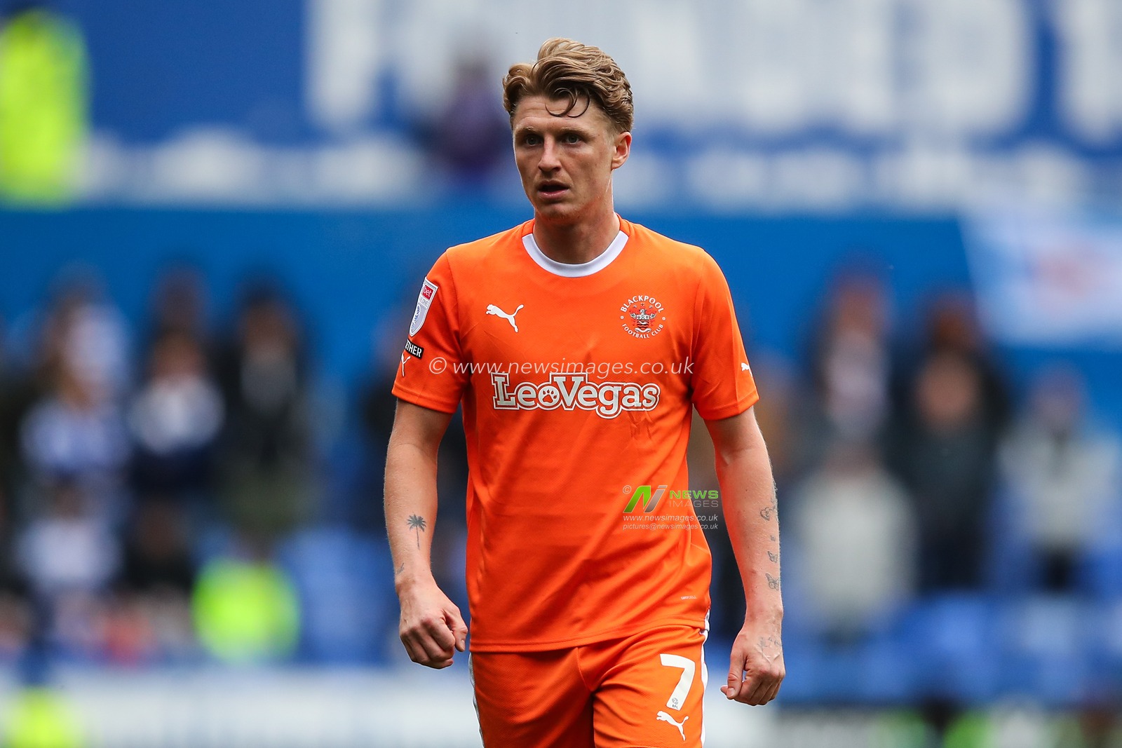 George Byers of Blackpool during the Sky Bet League 1 match Reading vs Blackpool at Select Car Leasing Stadium, Reading, United Kingdom, 27th April 2024

(Photo by Gareth Evans/News Images)