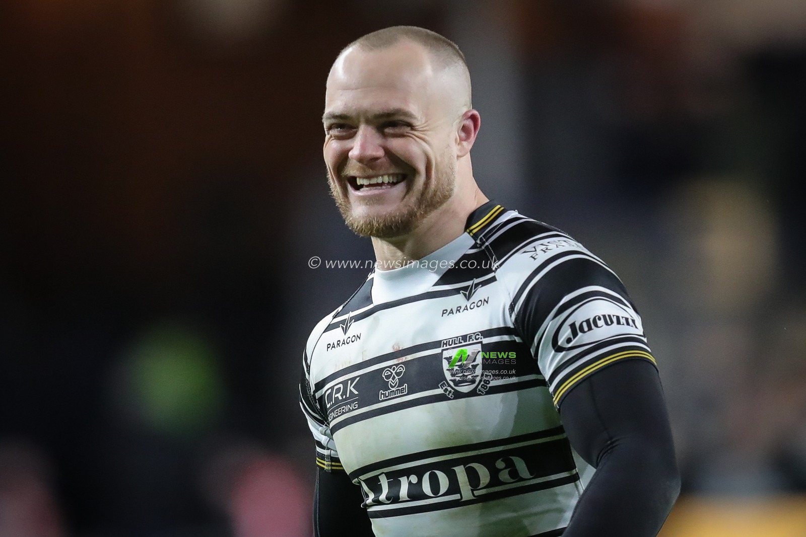 Adam Swift #2 of Hull FC smiles after the Betfred Super League Round 2 match Leeds Rhinos vs Hull FC at Headingley Stadium, Leeds, United Kingdom, 24th February 2023

(Photo by James Heaton/News Images)