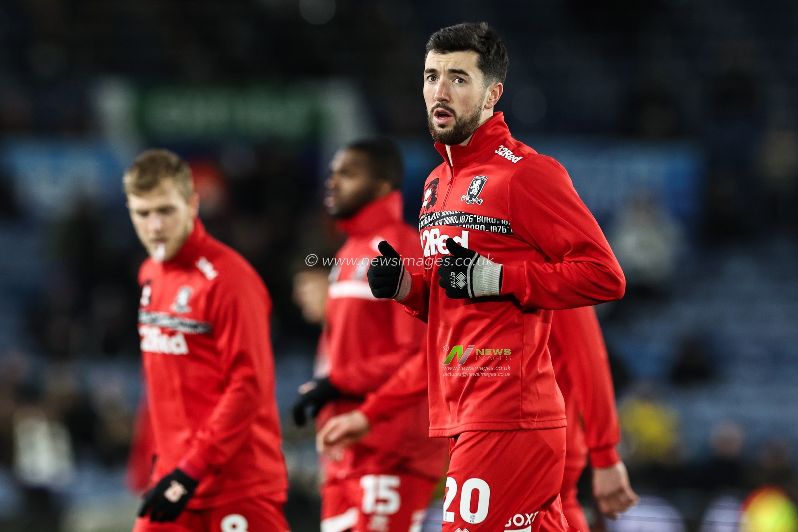 Finn Azaz of Middlesbrough during the pre-game warm up ahead of the Sky Bet Championship match Leeds United vs Middlesbrough at Elland Road, Leeds, United Kingdom, 10th December 2024

(Photo by Mark Cosgrove/News Images)