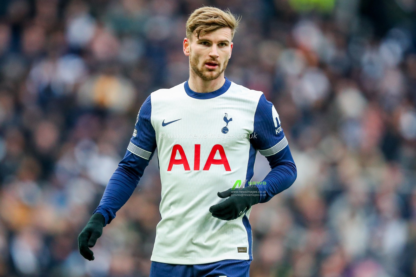 Timo Werner of Tottenham Hotspur looks on during the Premier League match Tottenham Hotspur vs Newcastle United at Tottenham Hotspur Stadium, London, United Kingdom, 4th January 2025

(Photo by Izzy Poles/News Images)