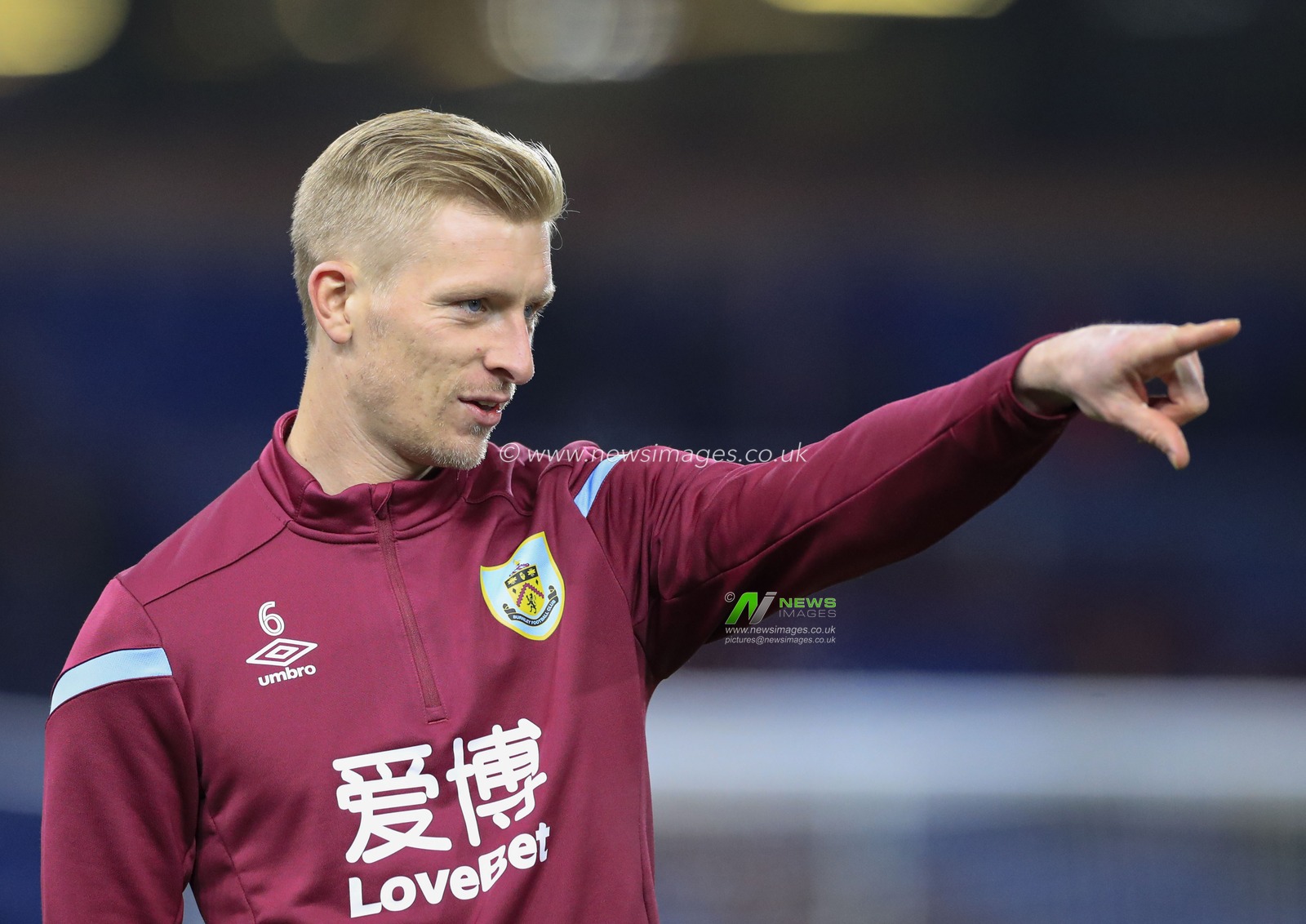 3rd December 2019, Turf Moor, Burnley, England; Premier League, Burnley v Manchester City : Ben Mee (6) of Burnley warms up for the game

Credit: Conor Molloy/News Images