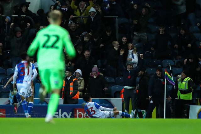 Yuki Ohashi of Blackburn Rovers celebrates after scoring to make it 1-0 during the Sky Bet Championship match Blackburn Rovers vs Preston North End at Ewood Park, Blackburn, United Kingdom on 20 February 2026

(Photo by Jorge Horsted/News Images)