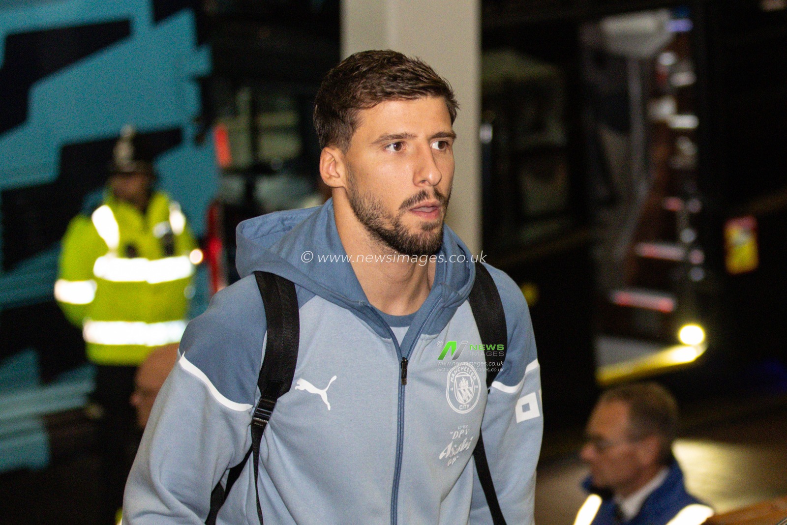 RÃºben Dias #3 of Manchester City arrives during the Carabao Cup Third Round match Newcastle United vs Manchester City at St. James's Park, Newcastle, United Kingdom, 27th September 2023

(Photo by Mark Cosgrove/News Images)