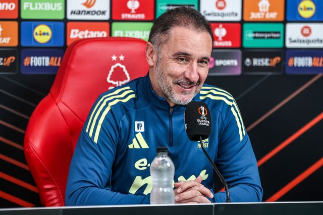 Vitor Pereira manager of Nottingham Forest speaks to the press during the Nottingham Forest pre-match press conference ahead of their UEFA Europa League last 16 match against FC Midtjylland at The Nigel Doughty Academy, Nottingham, United Kingdom on 11 March 2026

(Photo by Alfie Cosgrove/News Images)