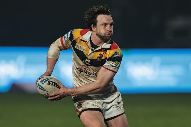 Joe Mellor of Bradford Bulls breaks with the ball during the Betfred Super League Round 5 match Bradford Bulls vs Huddersfield Giants at Odsal Stadium, Bradford, United Kingdom on 20 March 2026

(Photo by Mark Cosgrove/News Images)