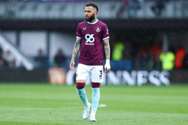 Quilindschy Hartman of Burnley during the Premier League match Burnley vs Brighton & Hove Albion at Turf Moor, Burnley, United Kingdom on 11 April 2026

(Photo by Jorge Horsted/News Images)
