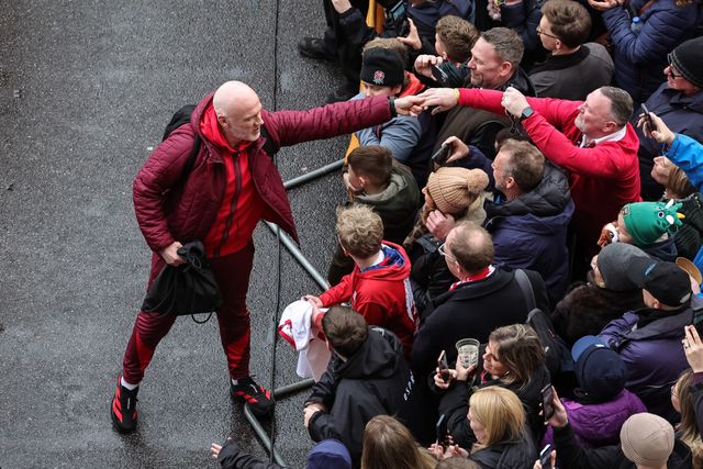Steve Tandy head coach of Wales shakes hands with a fan during the Guinness Six Nations 2026 match England vs Wales at Allianz Stadium, Twickenham, United Kingdom on 07 February 2026

(Photo by Mark Cosgrove/News Images)