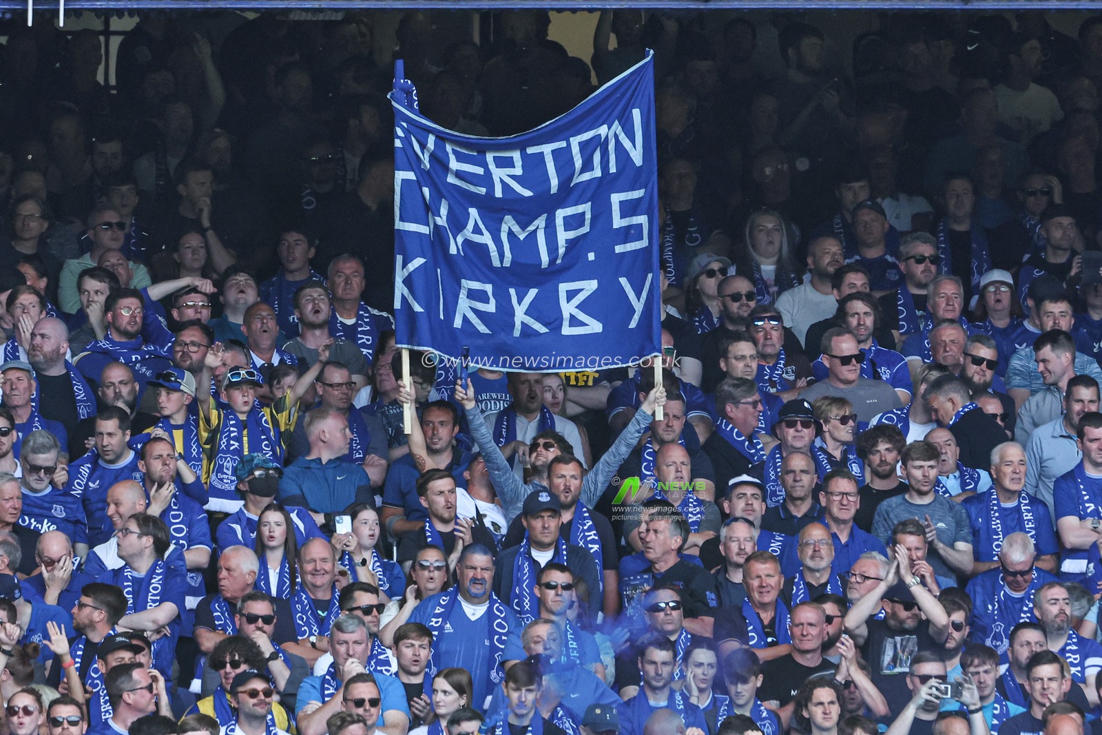 Everton fans after the Premier League match Everton vs Southampton at Goodison Park, Liverpool, United Kingdom, 18th May 2025

(Photo by Mark Cosgrove/News Images)
