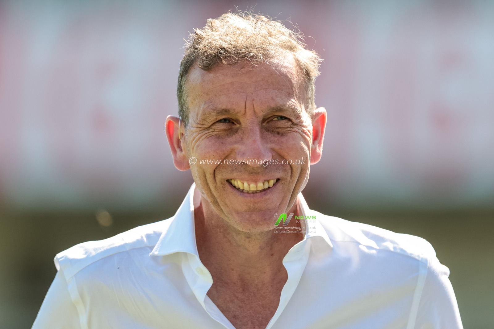 Broadcaster Michael Atherton full of smiles during the 3rd Rothesay Test Match Day 2 England v India at Lords, London, United Kingdom, 11th July 2025

(Photo by Mark Cosgrove/News Images)