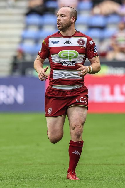 Liam Marshall of Wigan Warriors during the Betfred Super League round 20 match Wigan Warriors vs Catalans Dragons at The Brick Community Stadium, Wigan, United Kingdom, 25th July 2025

(Photo by Alfie Cosgrove/News Images)