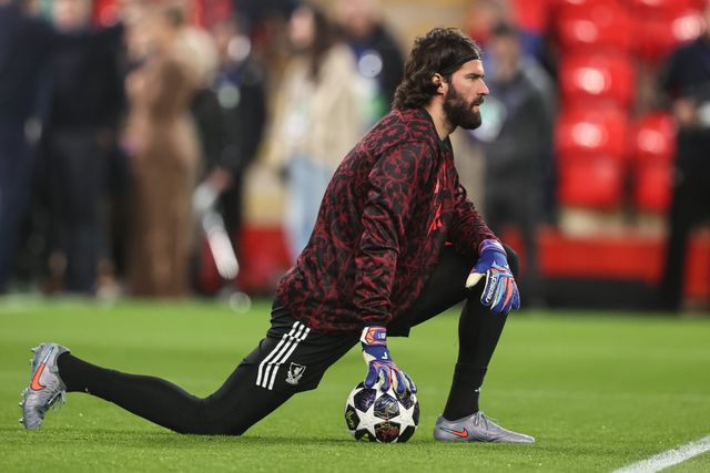 Liverpool goalkeeper Alisson Becker in the pregame warmup session during the UEFA Champions League last 16 second leg match Liverpool vs Galatasaray at Anfield, Liverpool, United Kingdom on 18 March 2026

(Photo by Alfie Cosgrove/News Images)