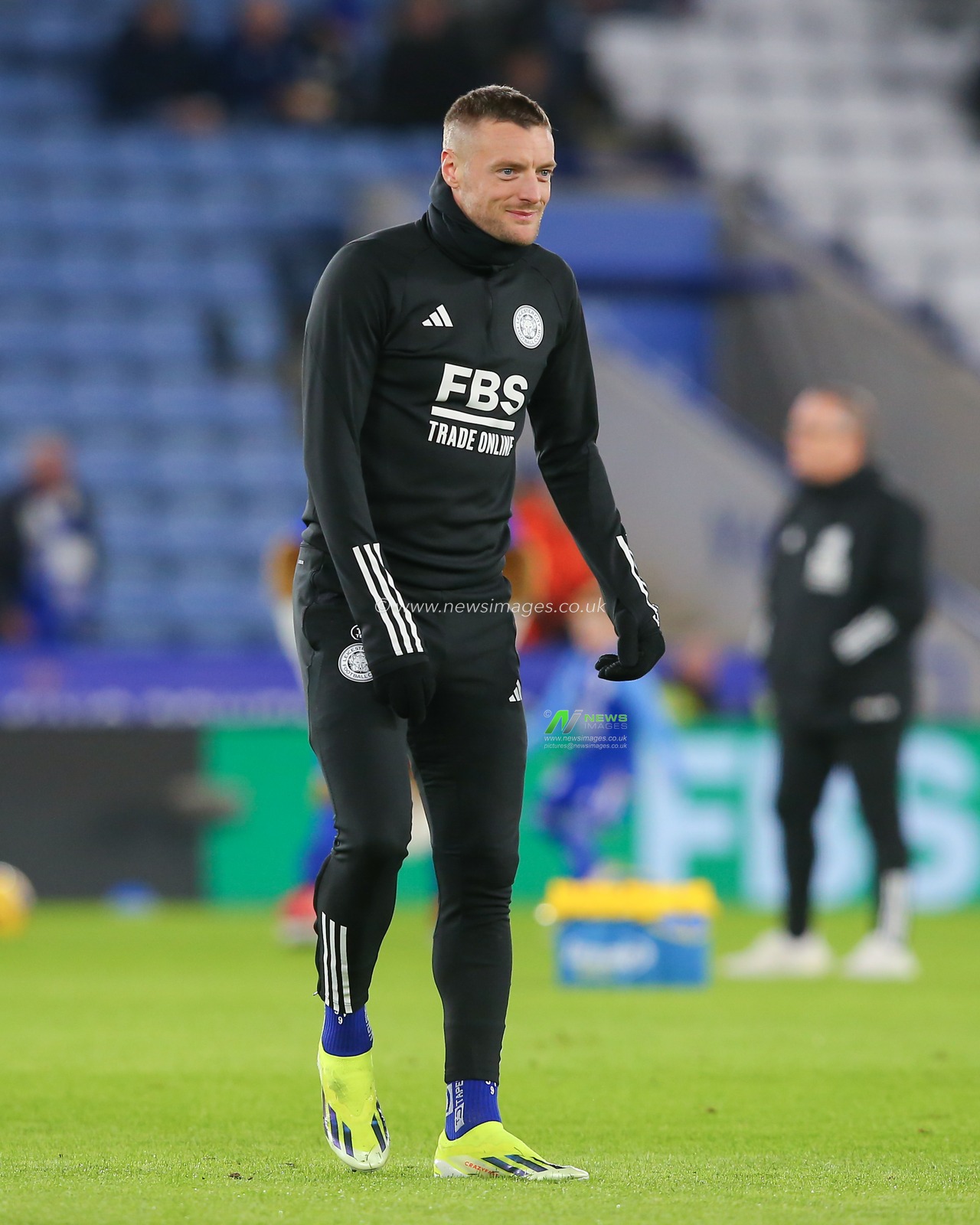 Jamie Vardy of Leicester City warms up ahead of the match, during the Sky Bet Championship match Leicester City vs Ipswich Town at King Power Stadium, Leicester, United Kingdom, 22nd January 2024

(Photo by Gareth Evans/News Images)