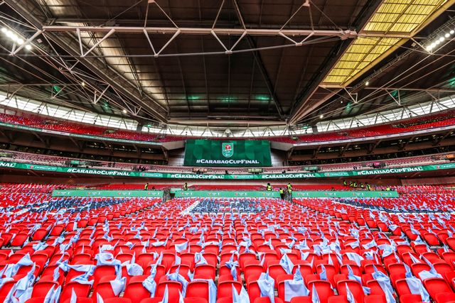 A general view of Wembley Stadium ahead of the Carabao Cup Final match Arsenal vs Manchester City at Emirates, London, United Kingdom on 22 March 2026

(Photo by Alfie Cosgrove/News Images)