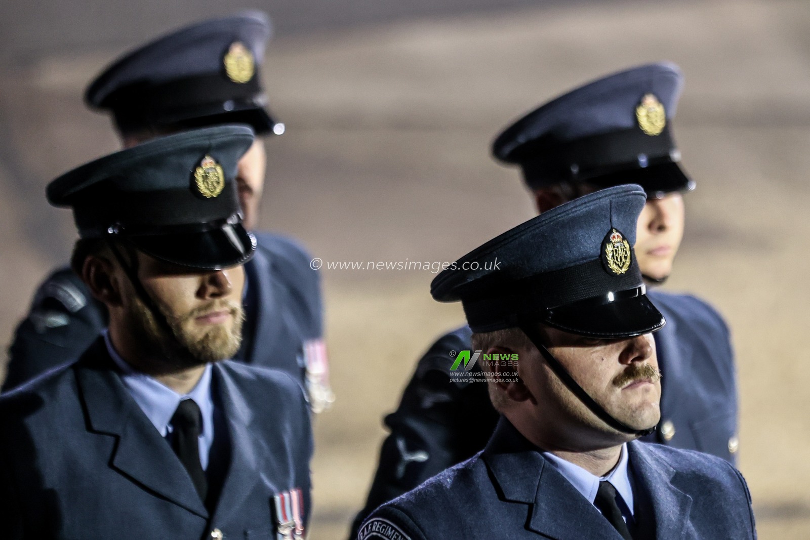 Members of the RAF Regiment during the US President Donald Trump's state visit to the United Kingdom at London Stansted Airport, Stansted, United Kingdom, 16th September 2025

(Photo by Alfie Cosgrove/News Images)