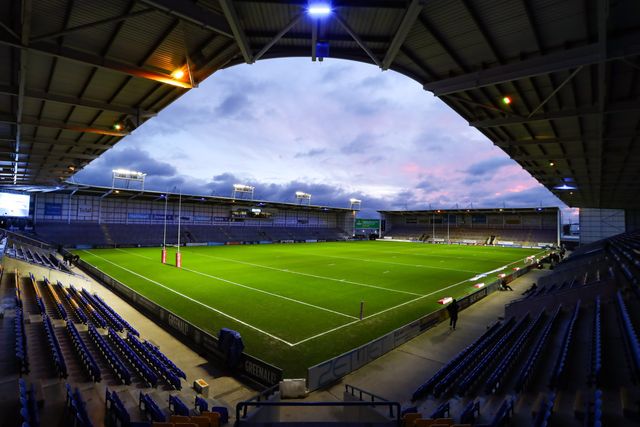 General view of Halliwell Jones Stadium during the Betfred Super League Round 1 match Warrington Wolves vs St Helens at The Halliwell Jones Stadium, Warrington, United Kingdom on 13 February 2026

(Photo by Jorge Horsted/News Images)