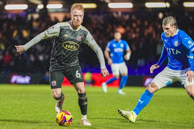 Exeter City Midfielder Ryan Woods during the Sky Bet League 1 match Stockport County vs Exeter City at Edgeley Park Stadium, Stockport, United Kingdom, 7th December 2024

(Photo by James Giblin/News Images)