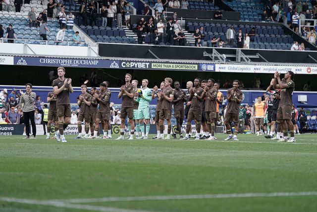 Brentford players after the Pre-season friendly match Queens Park Rangers vs Brentford at Kiyan Prince Foundation Stadium, London, United Kingdom, 2nd August 2025

(Photo by Harvey Murphy/News Images)