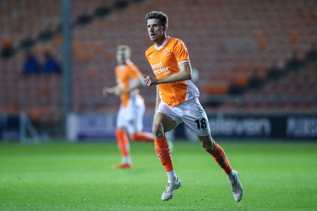 Jake Beesley of Blackpool during the Carabao Cup match Blackpool vs Sheffield Wednesday at Bloomfield Road, Blackpool, United Kingdom, 17th September 2024

(Photo by Gareth Evans/News Images)