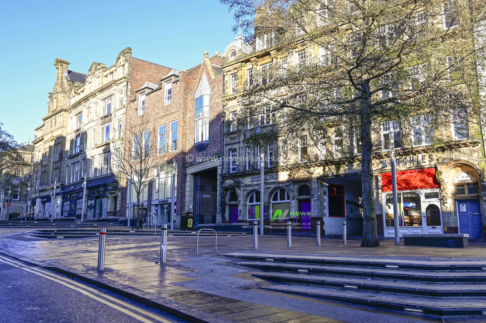 The Bigg Market in Newcastle upon Tyne, usually busy all day on New Year's Eve with revellers and partygoers, is very quiet as the city spends its first day under Tier 4 National Covid-19 restrictions