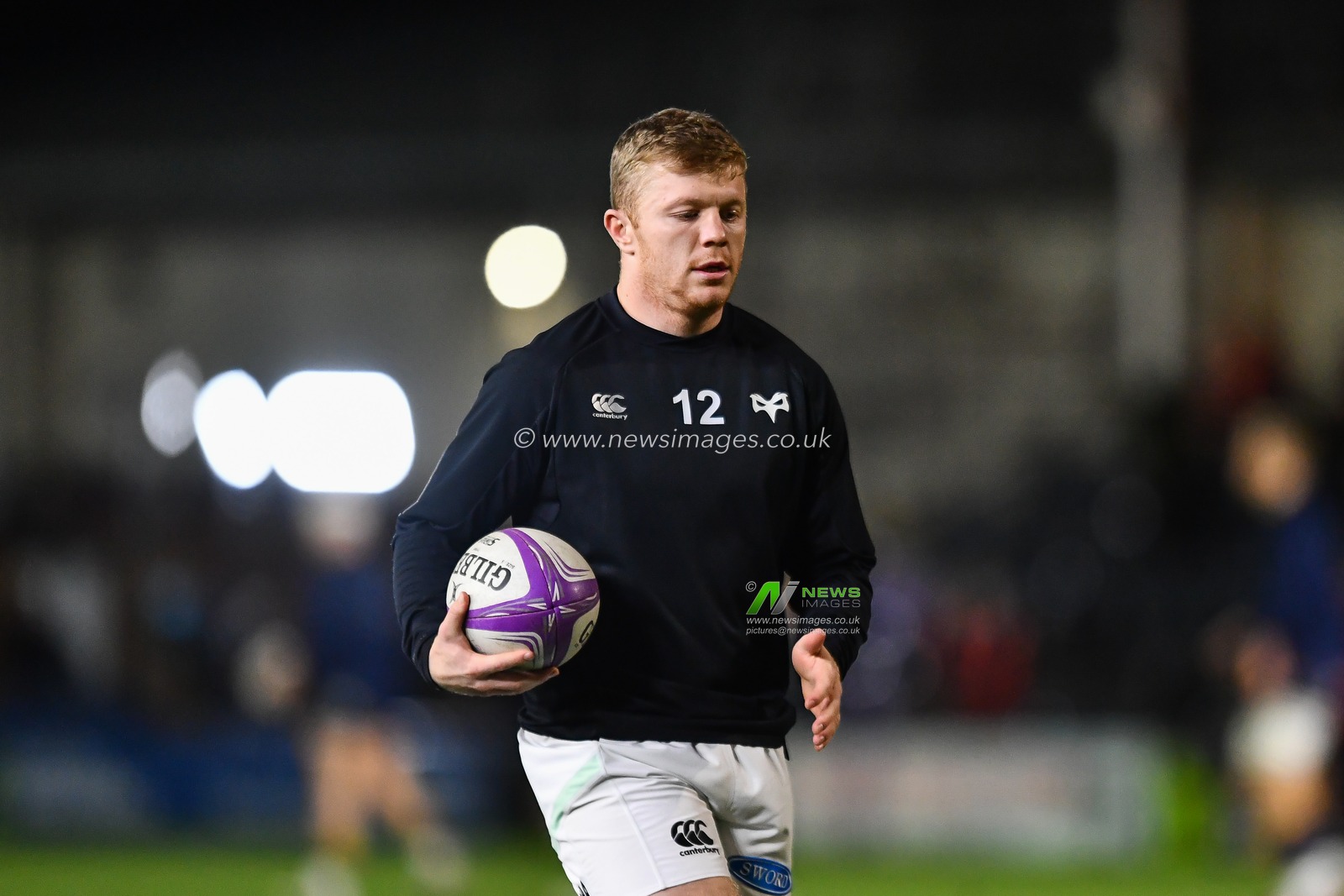 Keiran Williams of Ospreys during pre match warm up