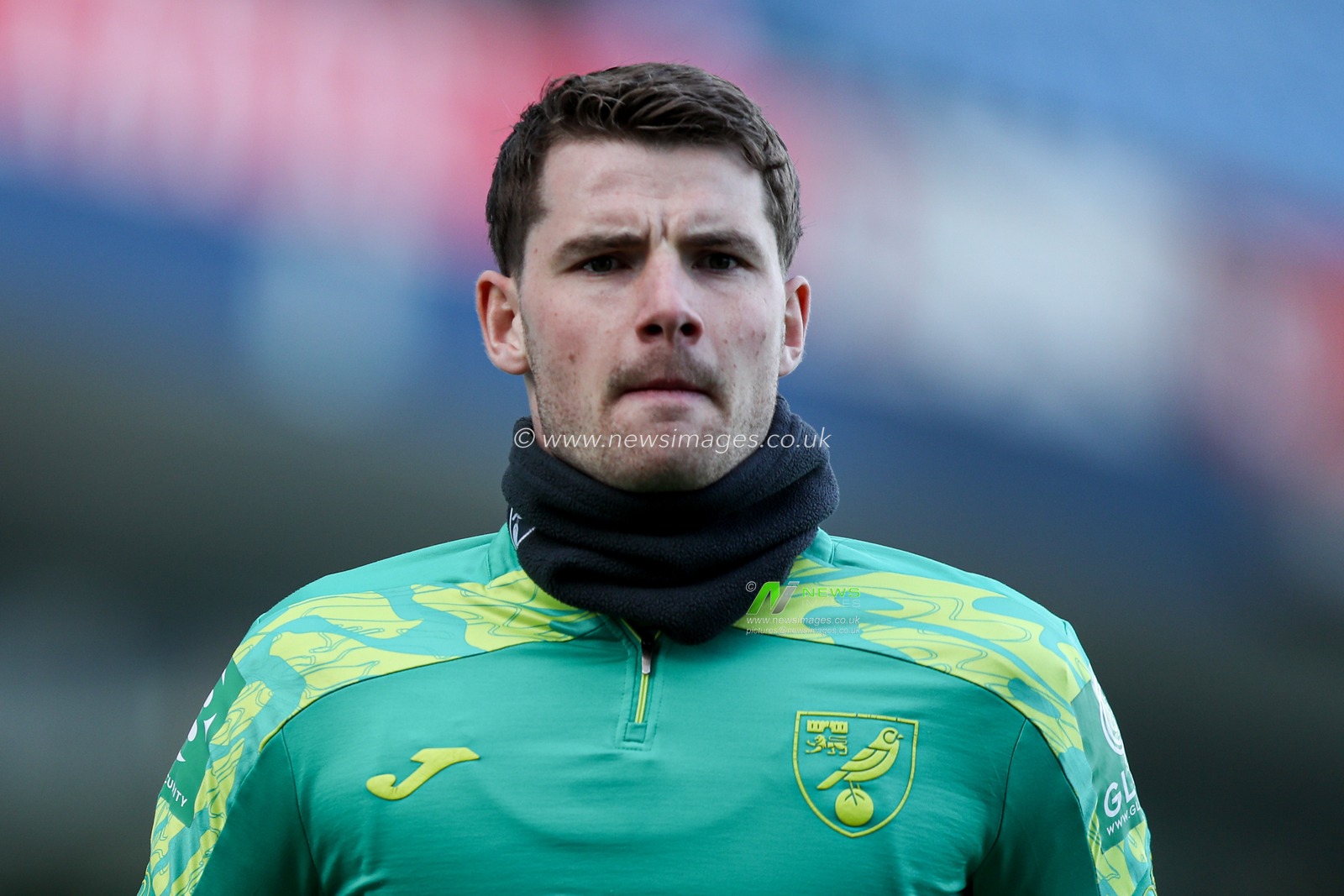 Jacob Lungi SÃ¸rensen of Norwich City warming up before the Sky Bet Championship match Blackburn Rovers vs Norwich City at Ewood Park, Blackburn, United Kingdom, 1st March 2025

(Photo by Jorge Horsted/News Images)