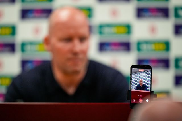 Henrik Pedersen manager of Sheffield Wednesday in the manager post match press conference during the Sky Bet Championship match Stoke City vs Sheffield Wednesday at Bet365 Stadium, Stoke On Trent, United Kingdom on 03 April 2026

(Photo by Maynard Manyowa/News Images)