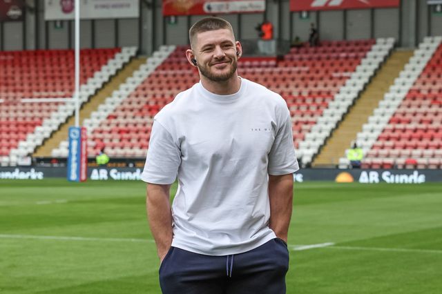 Danny Walker of Warrington Wolves arrives during the Betfred Super League Round 20 Leigh Leopards vs Warrington Wolves at Leigh Sports Village, Leigh, United Kingdom, 1st August 2025

(Photo by Mark Cosgrove/News Images)
