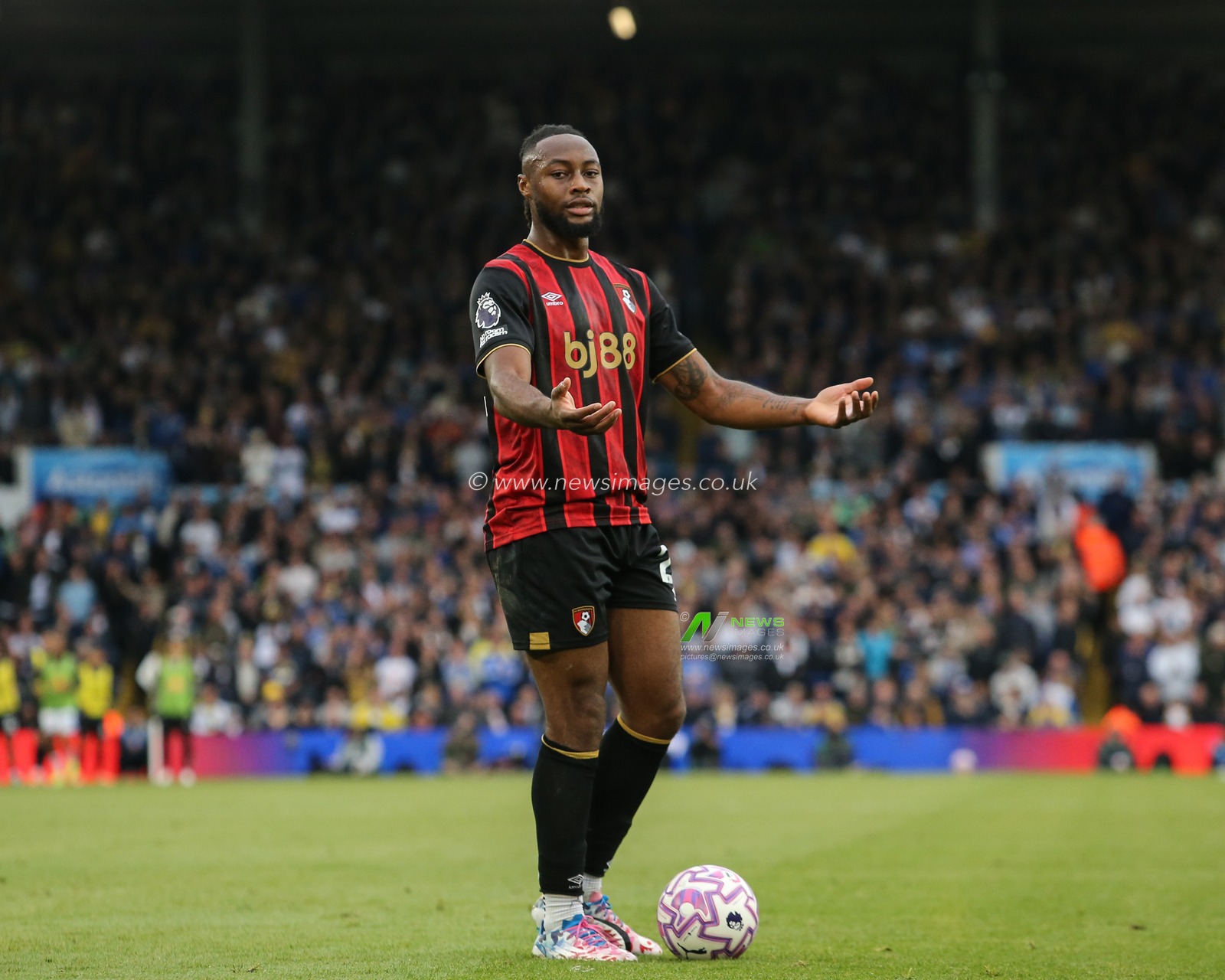 Antoine Semenyo of Bournemouth reacts during the Premier League match Leeds United vs Bournemouth at Elland Road, Leeds, United Kingdom, 27th September 2025

(Photo by Richard Bierton/News Images)