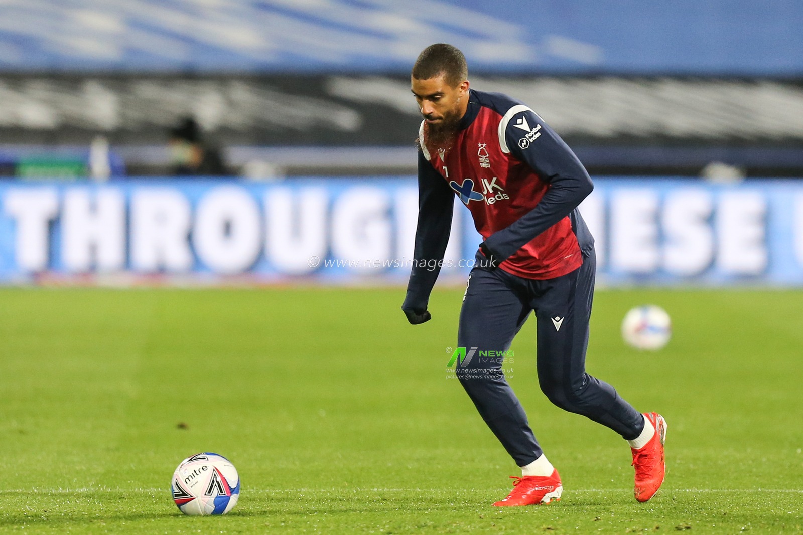 Lewis Grabban (7) of Nottingham Forest during the warm up
