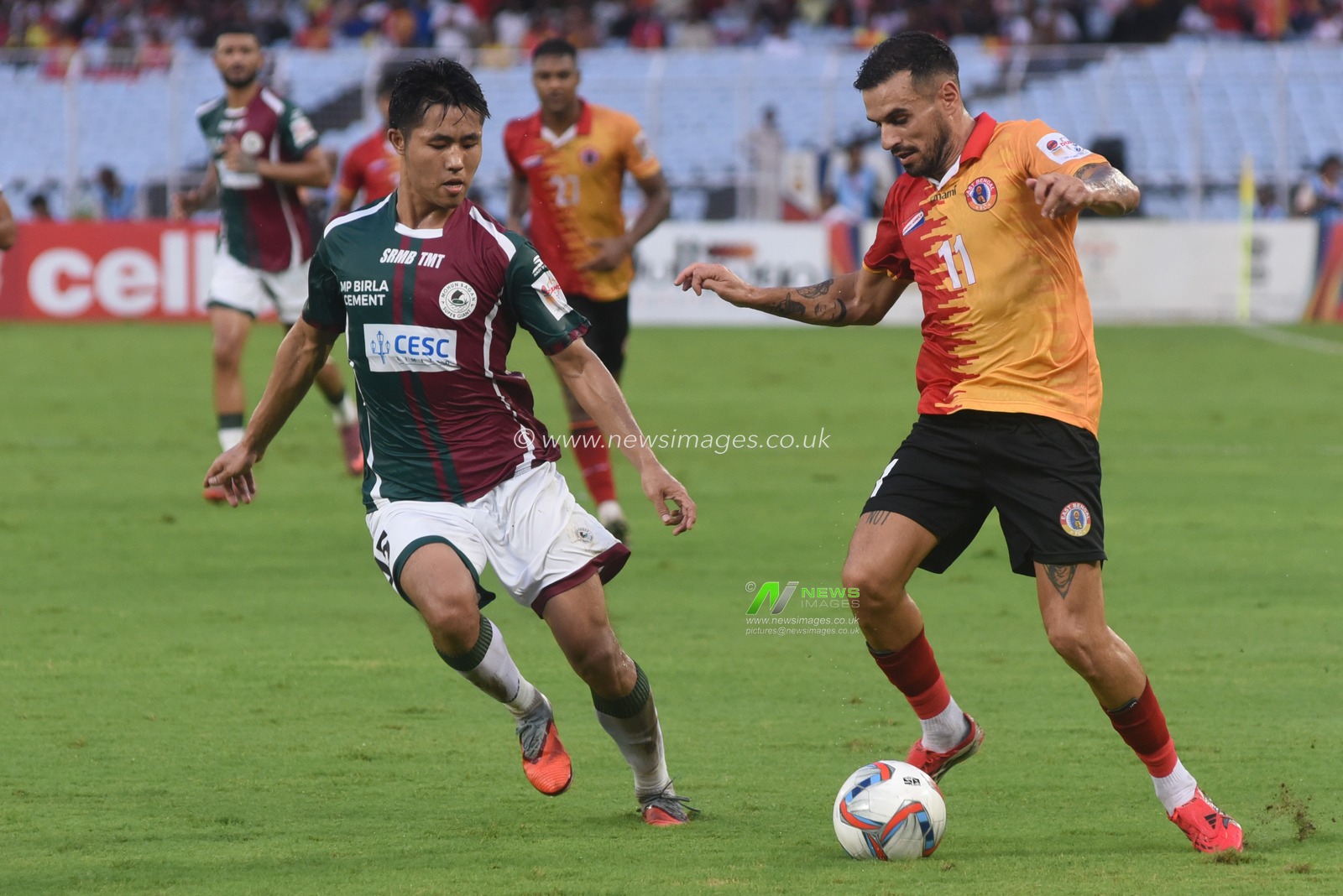 Daniel Ramirez of East Bengal FC during the 135th Durand Cup final against Mohun Bagan Super Giant at the Vivekananda Yuba Bharati Krirangan in Kolkata, India, August 23, 2026. Photo by Debajyoti Chakraborty.(Photo: Debajyoti Chakraborty/News Images)