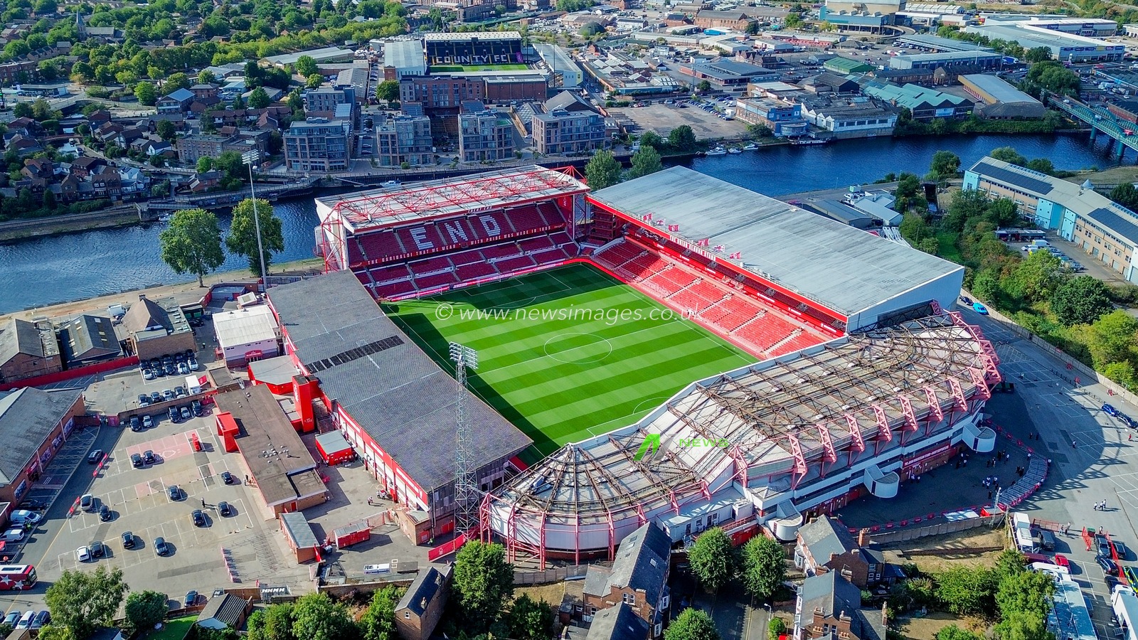 A general view of the pitch and stands during the Carabao Cup round 2 match Nottingham Forest vs Leeds Rhinos at City Ground, Nottingham, United Kingdom on 25 August 2026

(Photo by Maynard Manyowa/News Images)