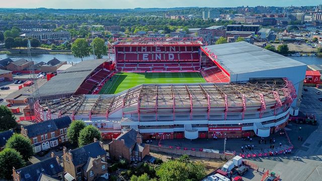 A general view of the pitch and stands during the Carabao Cup round 2 match Nottingham Forest vs Leeds Rhinos at City Ground, Nottingham, United Kingdom on 25 August 2026

(Photo by Maynard Manyowa/News Images)