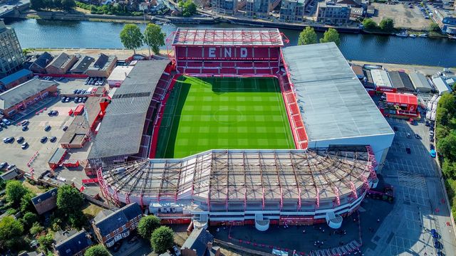 A general view of the pitch and stands during the Carabao Cup round 2 match Nottingham Forest vs Leeds Rhinos at City Ground, Nottingham, United Kingdom on 25 August 2026

(Photo by Maynard Manyowa/News Images)