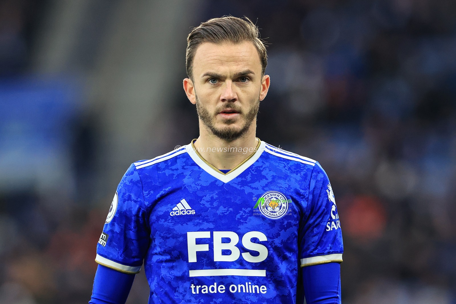 James Maddison #10 of Leicester City during the game