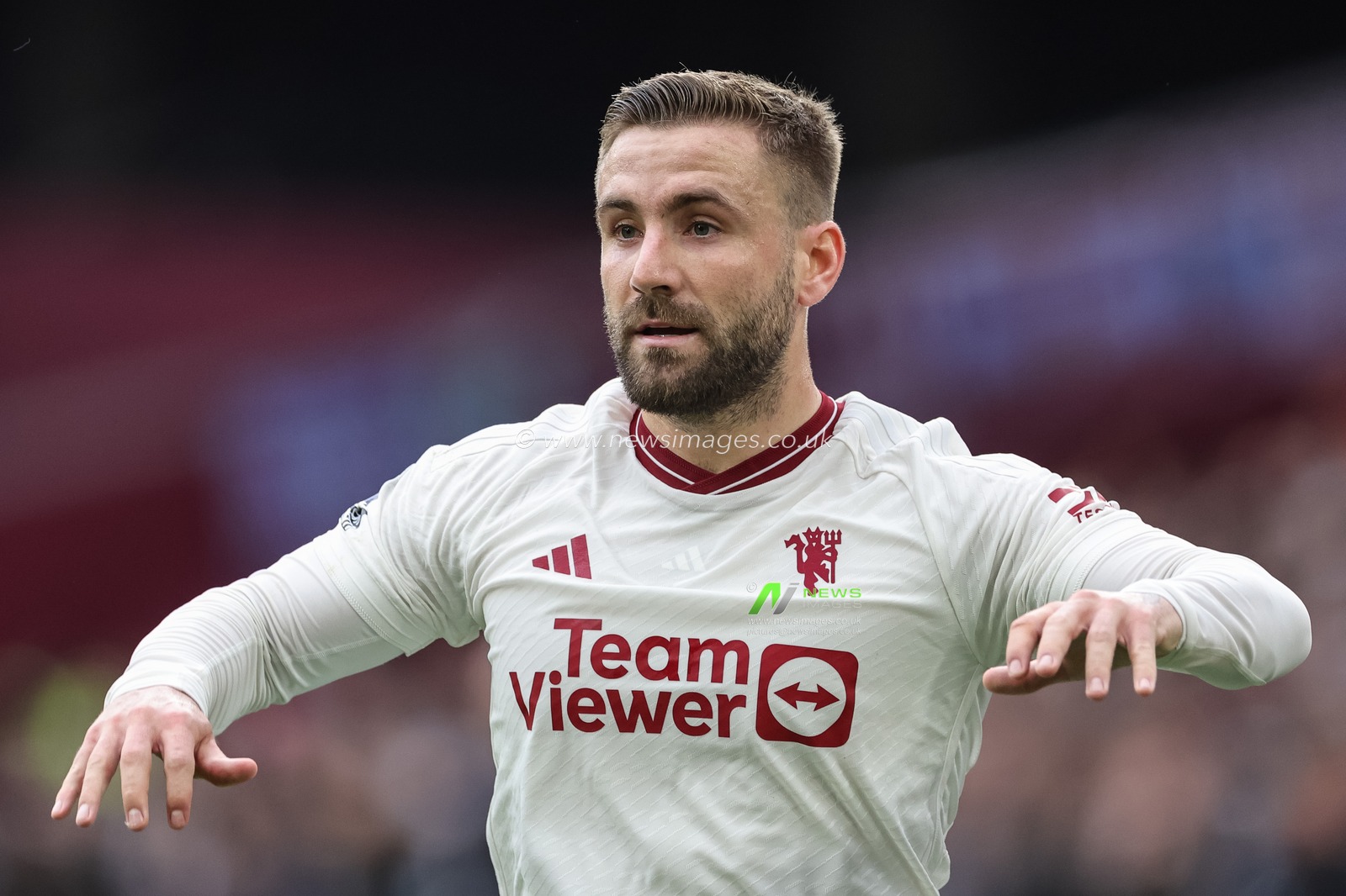 Luke Shaw of Manchester United during the Premier League match West Ham United vs Manchester United at London Stadium, London, United Kingdom, 23rd December 2023

(Photo by Mark Cosgrove/News Images)