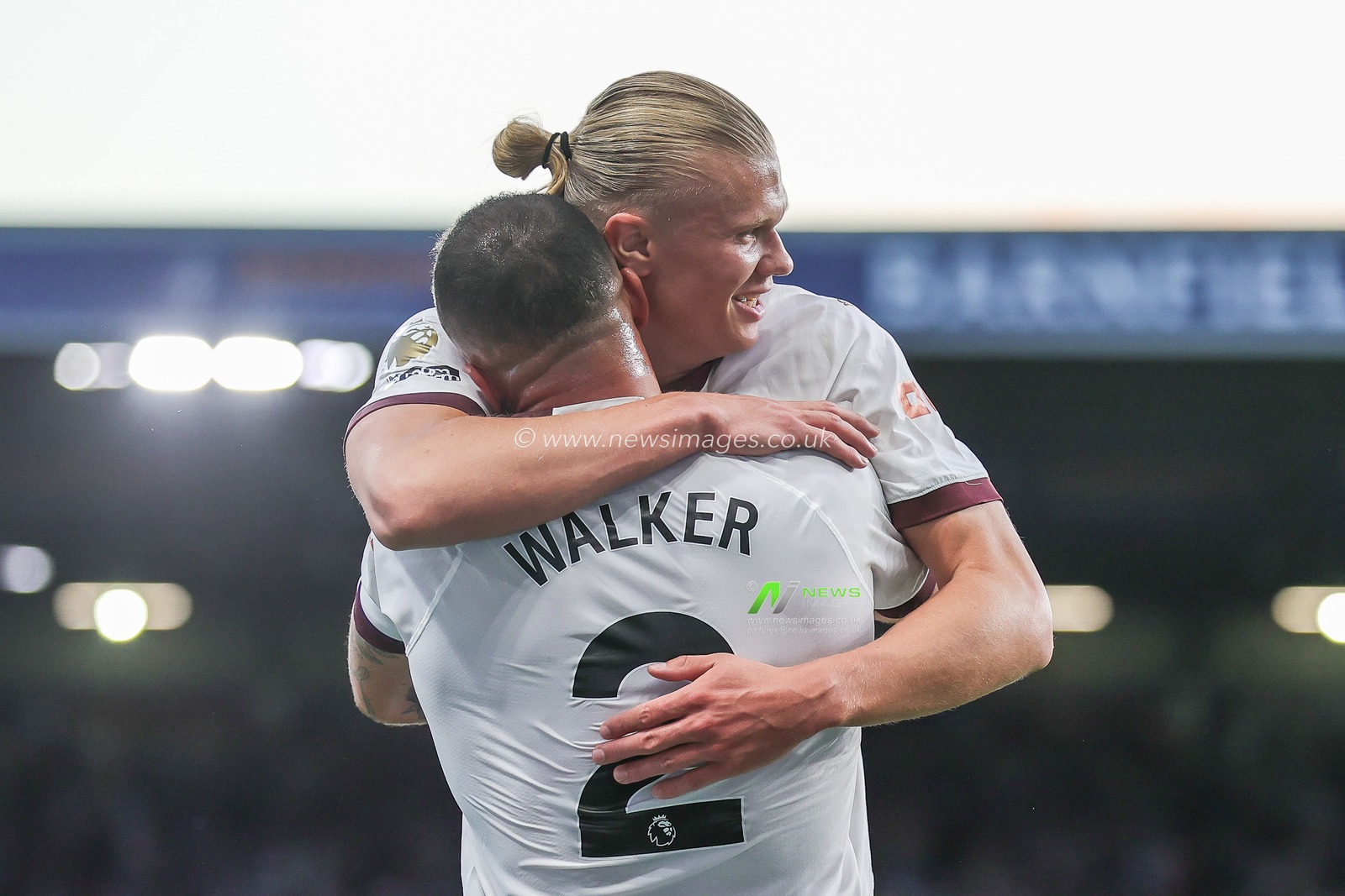 Erling Haaland of Manchester City celebrates his goal to make it 0-2 during the Premier League match Burnley vs Manchester City at Turf Moor, Burnley, United Kingdom, 11th August 2023

(Photo by Mark Cosgrove/News Images)