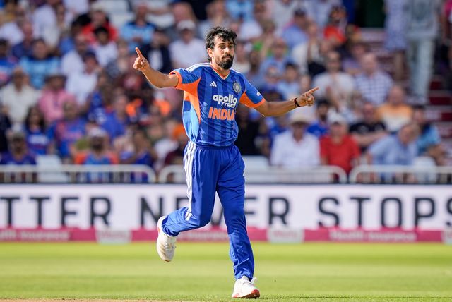 Prince Yadav of India celebrates the wicket of Jos Buttler of England during the Third Vitality T20 International match England vs India at Trent Bridge, Nottingham, United Kingdom on 07 July 2026

(Photo by Maynard Manyowa/News Images)