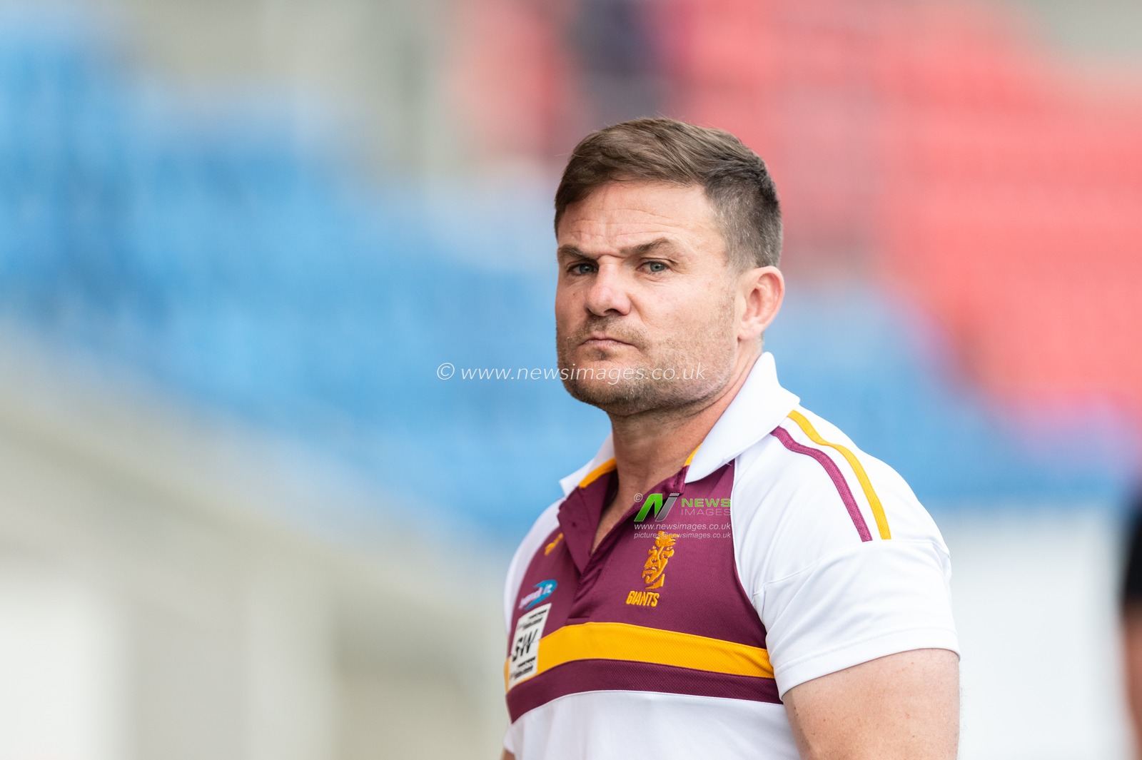 4th July 2019 ,  AJ Bell Stadium, Salford, England;  Betfred Super League, Round 21, Salford Red Devils vs Huddersfield Giants ; Simon Woolford head coach of Huddersfield Giants before the game

Credit: Richard Long/News Images