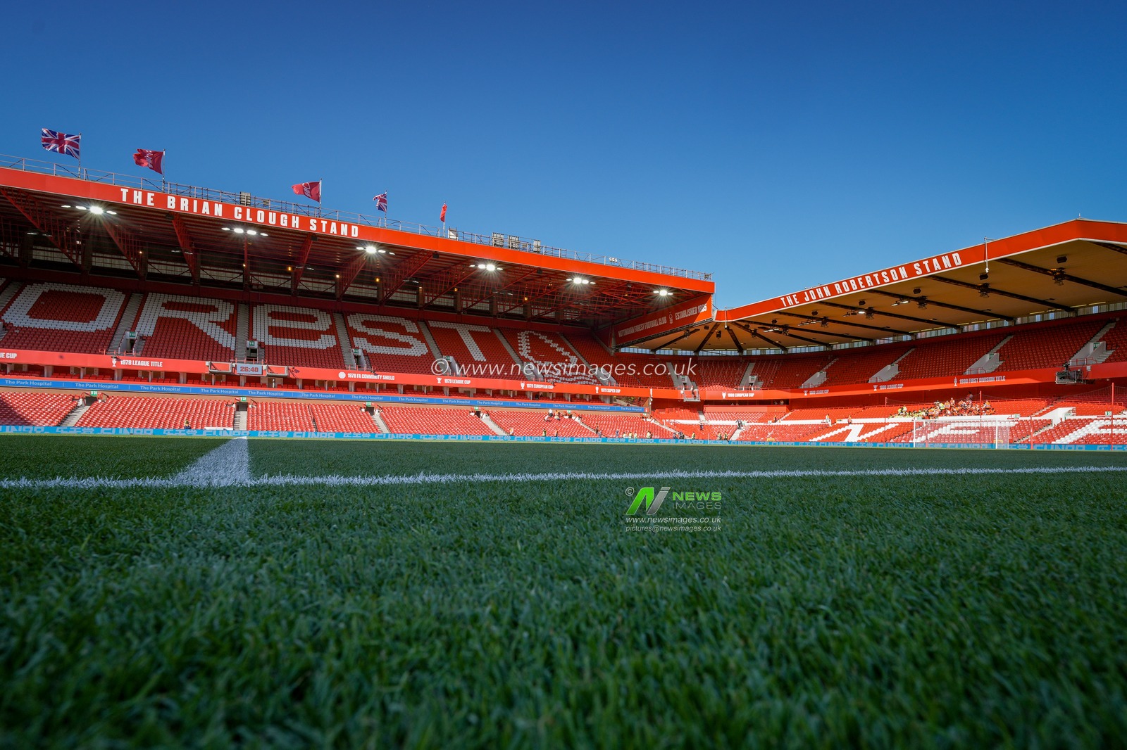A general view of the pitch and stands during the Carabao Cup round 2 match Nottingham Forest vs Leeds Rhinos at City Ground, Nottingham, United Kingdom on 25 August 2026

(Photo by Maynard Manyowa/News Images)